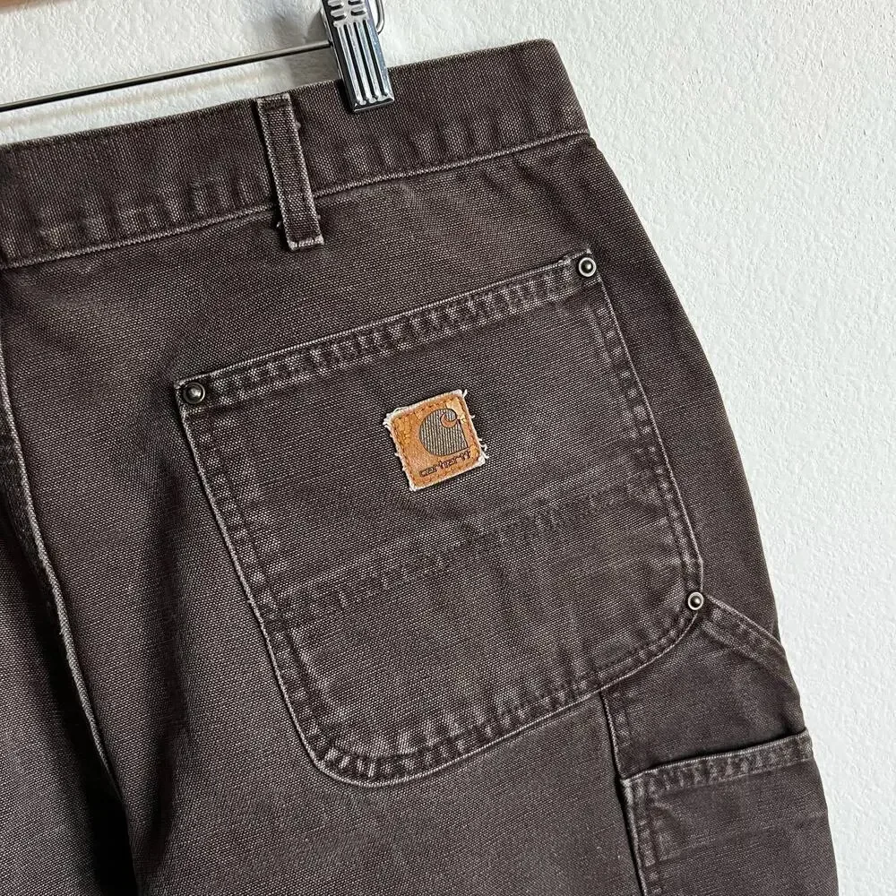 Carhartt B136 DKB brown double knee work wear carpenter pants
